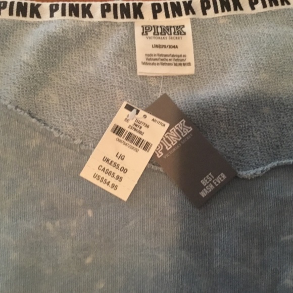NWT Victoria’s Secret Pink Cropped Tie Dye Sweat - Picture 2 of 2